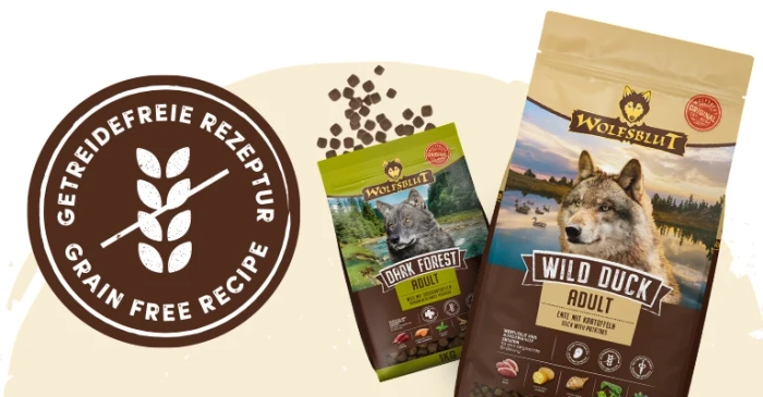 Getreidefrei und glutenfrei WOLFSBLUT Hundefutter